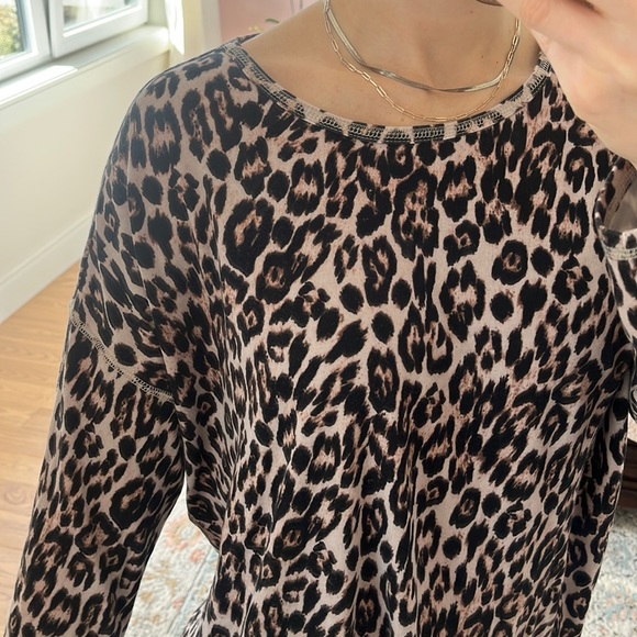 Westbound size 1x leopard print long sleeve shirt - Picture 2 of 9